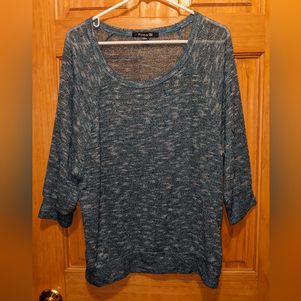 Sheer baggy sparkly blouse